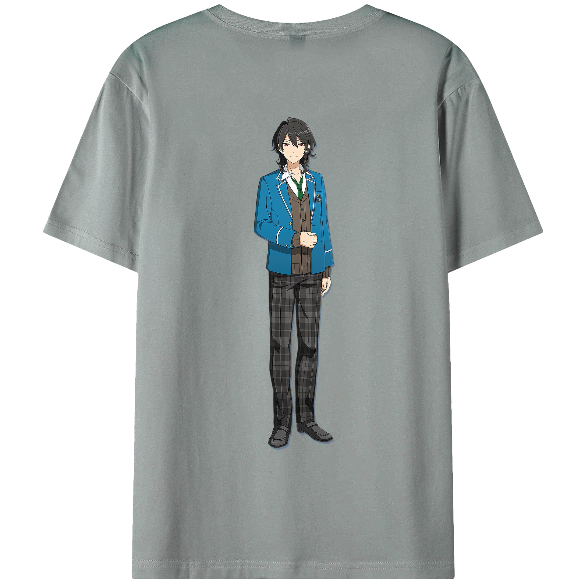 （画像用） あんさんぶるスターズ! Ensemble Stars 綿100％ メンズ半袖Tシャツ（バックプリント） 通気性